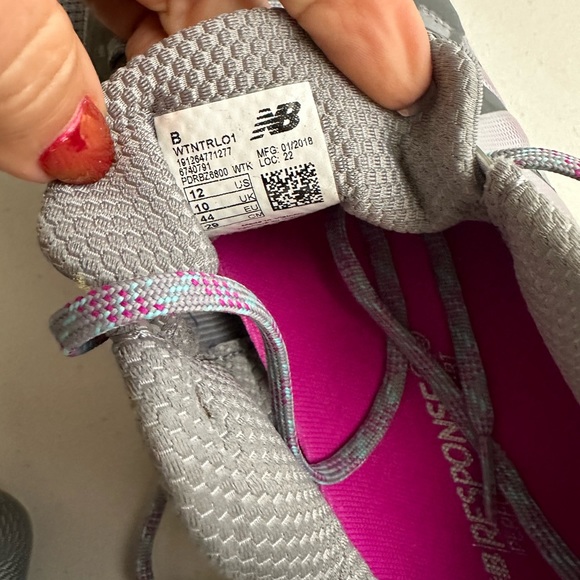 New balance fuel core NITREL gray teal ladies running shoes sneakers size 12 - Picture 4 of 5